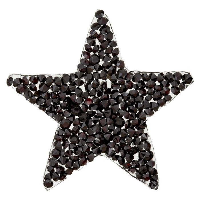 Glitzer-Stern schwarz, 6 cm