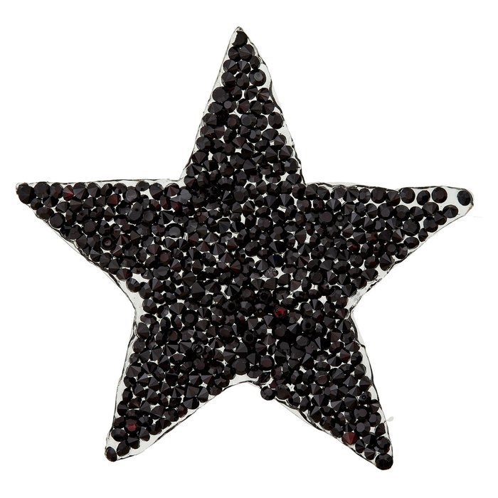 Glitzer-Stern schwarz, 8,5 cm