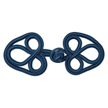 Posamentenverschluss - jeansblau, 11 x 5 cm