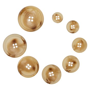 Sakkoknopf beige, 13 bis 31 mm