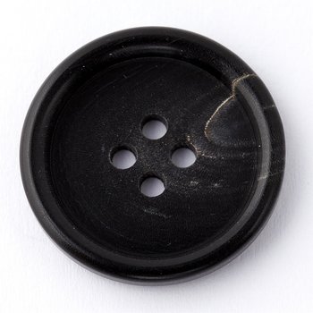 Büffelhorn Sakkoknopf schwarz, 15 bis 27 mm