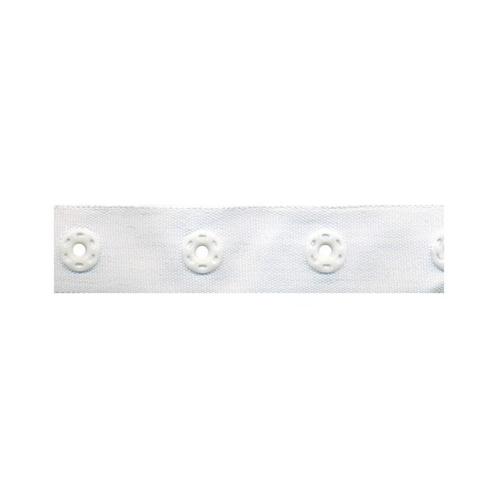 Druckknopfband 18 mm, weiß