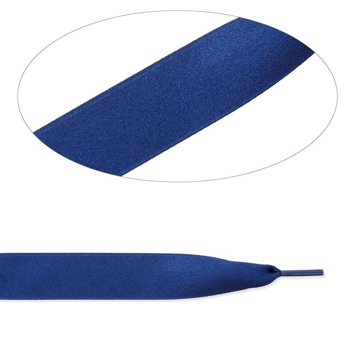 Schnürsenkel Satin, 16 mm, blau 120cm lang