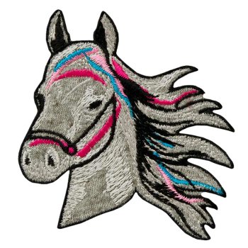 Pferdekopf grau, 6,6 x 8,4 cm