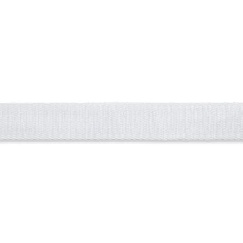 Baumwoll Haushaltsband - weiß, 10 bis 20 mm