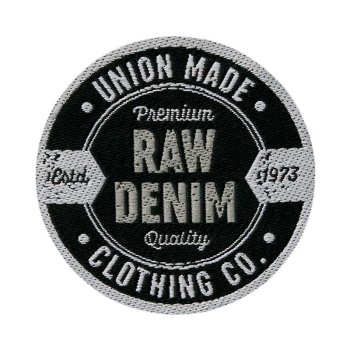 Premium Raw Denim schwarz-grau, Ø 5,3 cm