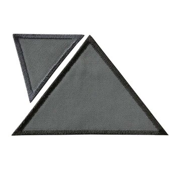 2 Dreiecke grau, 6 x 4 cm, 10,5 x 7 cm