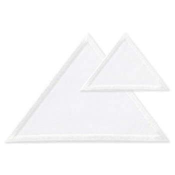 2 Dreiecke weiß, 6 x 4 cm, 10,5 x 7 cm