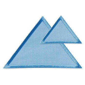 2 Dreiecke hellblau, 6 x 4 cm, 10,5 x 7 cm