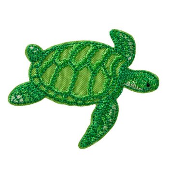 Recycl-Patch Schildkröte grün, 6,5 x 5,2 cm