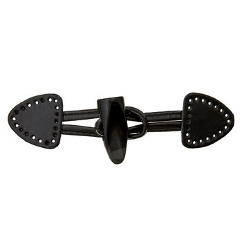 kleiner Dufflecoatverschluss schwarz,13 x 3,5 cm