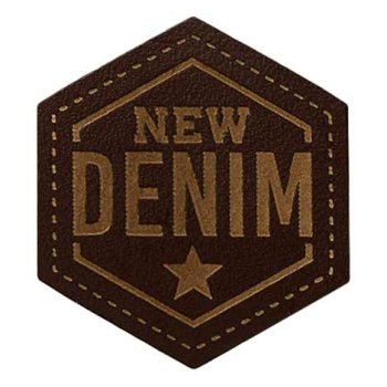 New Denim, braun, 3,2 x 3,6 cm