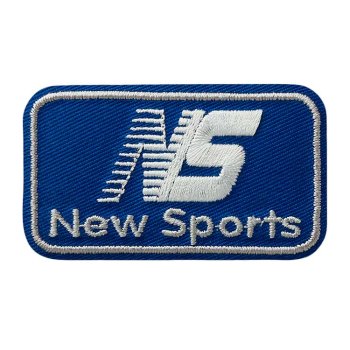 New Sports, blau-weiß, 5,2 x 3,2 cm