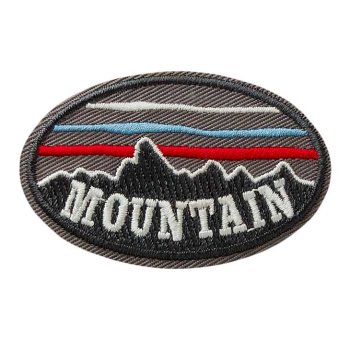 Mountain, schwarz-grau, 5,5 x 3,5 cm