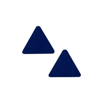 2 Dreiecke Leder, blau, 2,2 x 1,9 cm