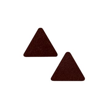 2 Dreiecke Leder, braun, 2,2 x 1,9 cm