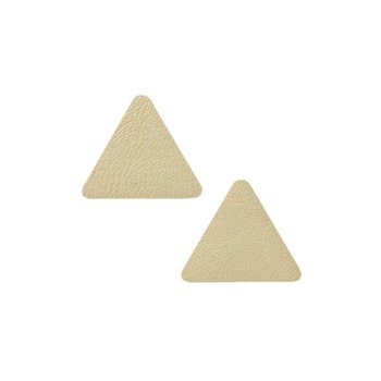 2 Dreiecke Leder, beige, 2,2 x 1,9 cm