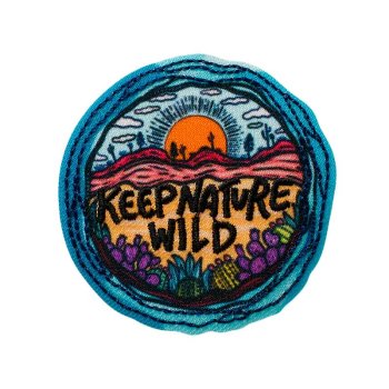 Keep Nature Wild, türkis-bunt, 5 x 5 cm