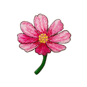Blume mit Stiel, pink, 3,8 x 4,2 cm