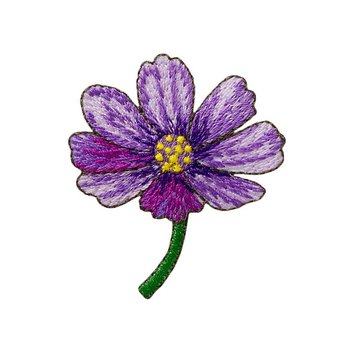 Blume mit Stiel, lila, 3,8 x 4,2 cm