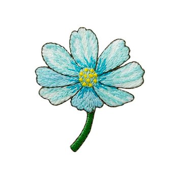 Blume mit Stiel, türkis, 4,1 x 4,5 cm