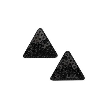 2  Pailletten-Dreiecke, schwarz, 2,1 x 1,9 cm