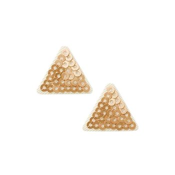 2  Pailletten-Dreiecke, gold, 2,1 x 1,9 cm