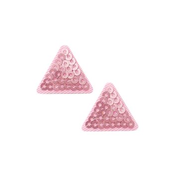 2  Pailletten-Dreiecke, rosa, 2,1 x 1,9 cm