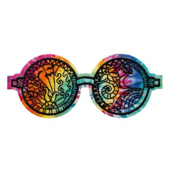 Hippie Brille, bunt, 7,5 x 3,2 cm