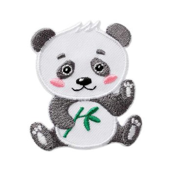 Panda, grau-weiß, 4,2 x 5 cm, grau-weiß, 4,2...