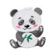 Panda, grau-weiß, 4,2 x 5 cm, grau-weiß, 4,2 x 5 cm