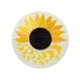 Recycl-Patch Sonnenblume, weiß-gelb, Ø 4,9 cm