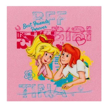 Bibi & Tina © BFF, rosa-bunt, 6,5 x 6,8 cm
