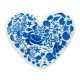 Recycl-Patch Herz Wasserwelt, blau-weiß, 6 x 4,9 cm