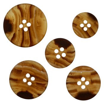 Sakkoknopf beige-braun gemasert, 15 bis 25 mm
