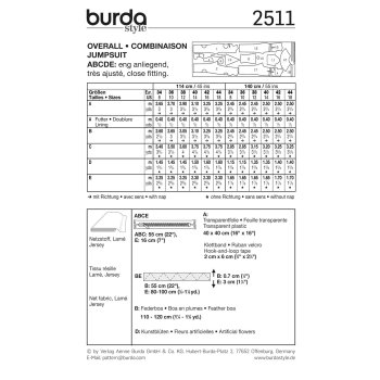 Burda 2511, Overall