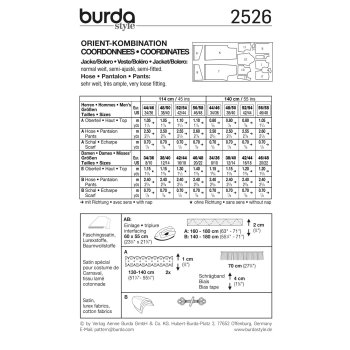 Burda 2526, Orient-Kombination