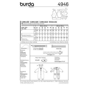 Burda 4946, Baby - Overall