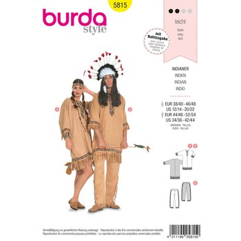 Burda 5815, Indianer und Indianerin