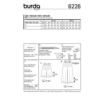 Burda 6226, Shorts