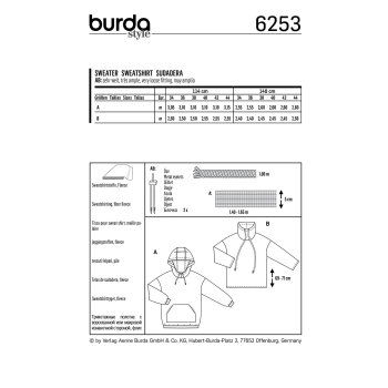 Burda 6253, Sweater
