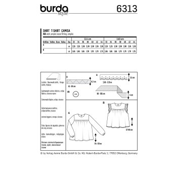 Burda 6315, Sweatshirt – Hoody – Colourblocking