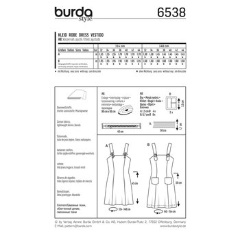 Burda 6538, Träger-Kleid