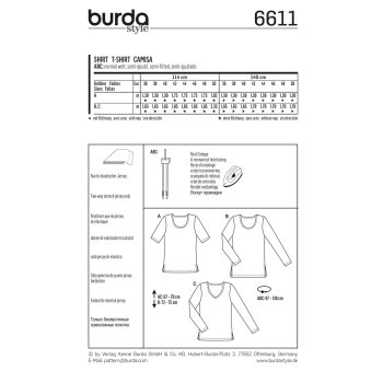 Burda 6611, Shirt