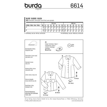 Burda 6614, Hemd-Bluse