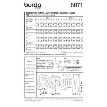 Burda 6871, Anzug
