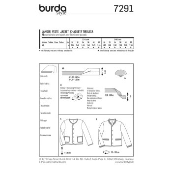 Burda 7291, Janker