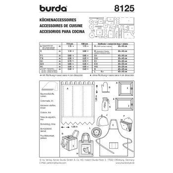 Burda 8125, Küchen-Dekoration