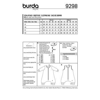 Burda 9298, Overall - Schlafsack
