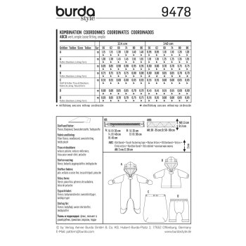 Burda 9478, Overall